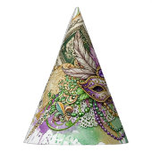 Splatter Mardi Gras collage Partyhütchen (Links)