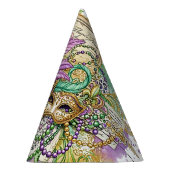 Splatter Mardi Gras collage Partyhütchen (Rechts)