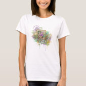 Splatter Mardi Gras collage T-Shirt (Vorderseite)