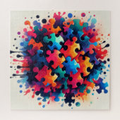 Splatter Paint Puzzle Pieces (Horizontal)