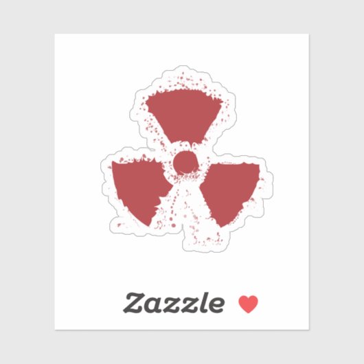 Splatter Radioactive Warning Symbol Aufkleber (Blatt)