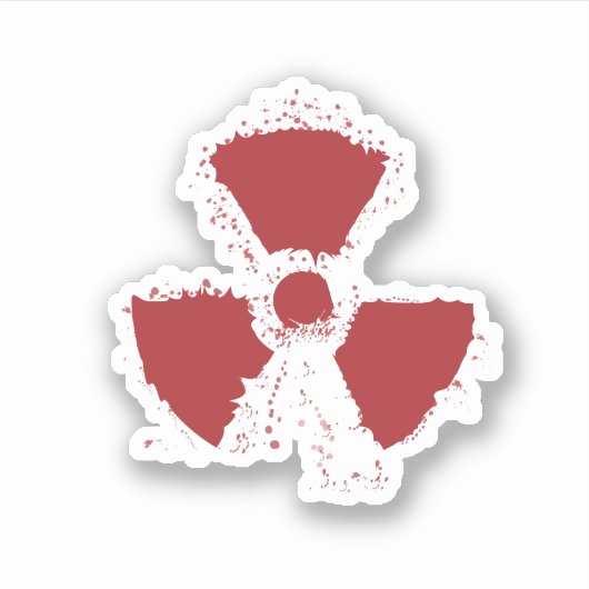Splatter Radioactive Warning Symbol Aufkleber (Vorderseite)