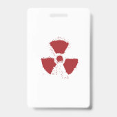 Splatter Radioactive Warning Symbol Ausweis (Rückseite)