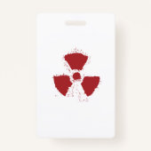 Splatter Radioactive Warning Symbol Ausweis (Rückseite)