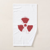 Splatter Radioactive Warning Symbol Badhandtuch Set (Handtuch)
