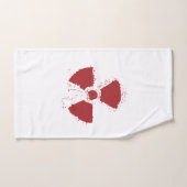 Splatter Radioactive Warning Symbol Badhandtuch Set (Handtuch)