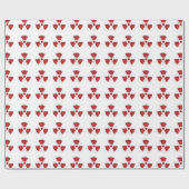 Splatter Radioactive Warning Symbol Geschenkpapier (Flach)