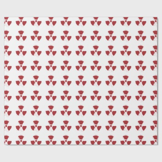 Splatter Radioactive Warning Symbol Geschenkpapier (Flach)