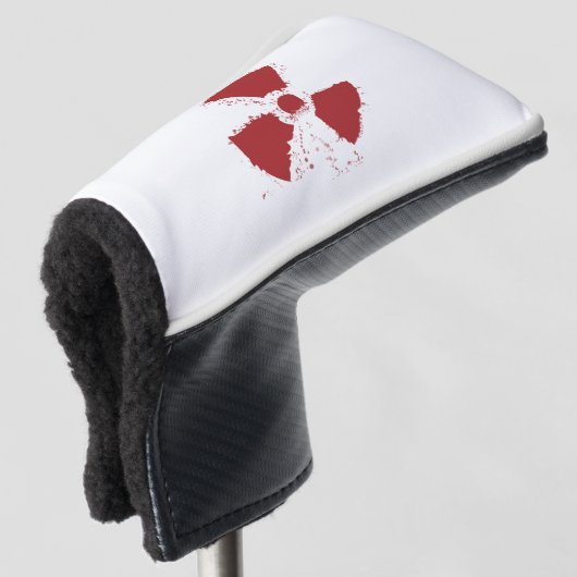 Splatter Radioactive Warning Symbol Golf Headcover (3/4 Vorderseite)