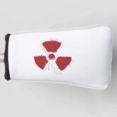 Splatter Radioactive Warning Symbol Golf Headcover (Vorderseite)