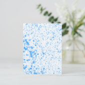 Splatter Texture - Blue Postkarte (Stehend Vorderseite)