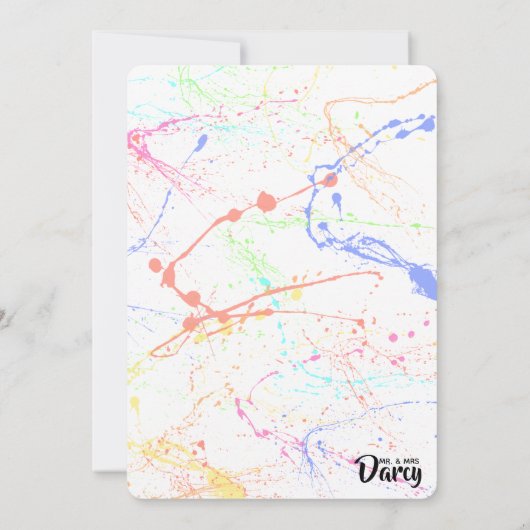 Splattered danke zu kardieren (Rückseite)