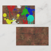 Splattered Farben-Visitenkarte Visitenkarte (Vorne/Hinten)