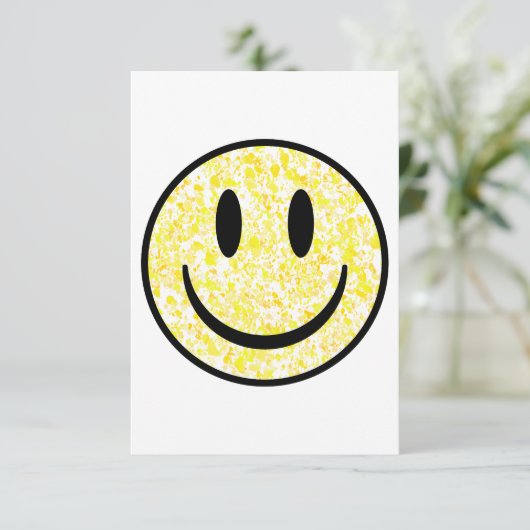 Splattered Smile Face Dankeskarte (Stehend Vorderseite)