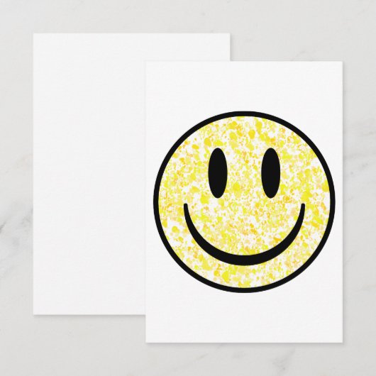 Splattered Smile Face Dankeskarte (Vorne/Hinten)