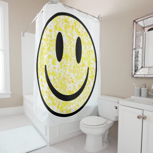 Splattered Smile Face Duschvorhang (Beispiel)