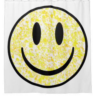 Splattered Smile Face Duschvorhang