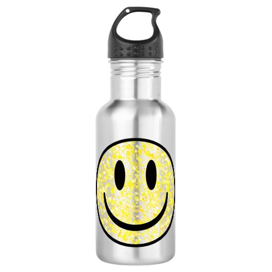 Splattered Smile Face Edelstahlflasche (Vorderseite)