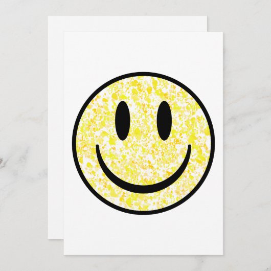 Splattered Smile Face Feiertagskarte (Vorne/Hinten)