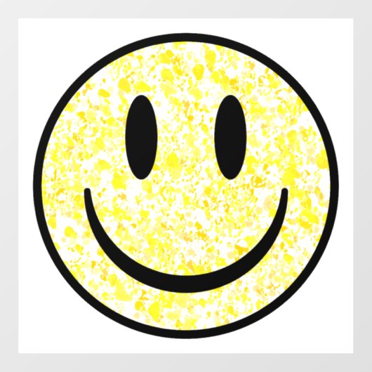 Splattered Smile Face Fensteraufkleber (Blatt)