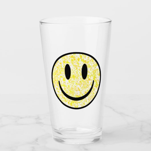 Splattered Smile Face Glas (Vorderseite)