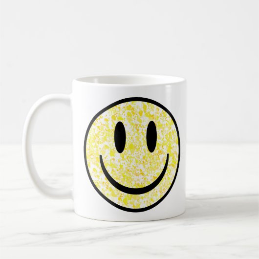 Splattered Smile Face Kaffeetasse (Links)
