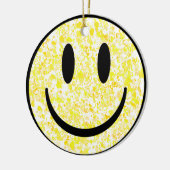 Splattered Smile Face Keramik Ornament (Links)