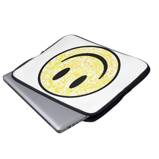 Splattered Smile Face Laptopschutzhülle (Vorne Knopf)