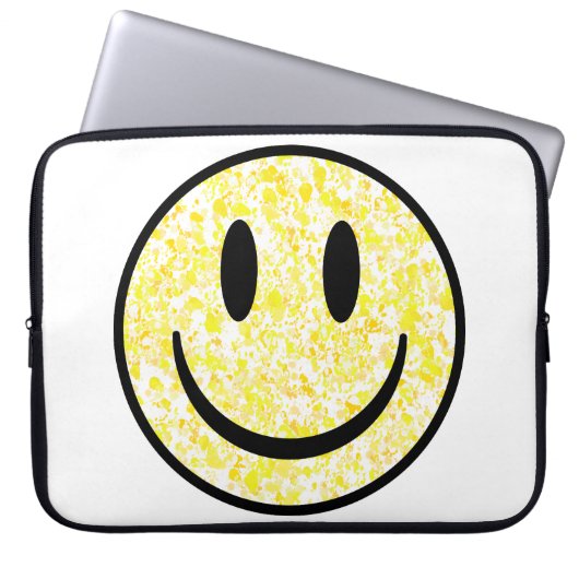 Splattered Smile Face Laptopschutzhülle (Vorderseite)