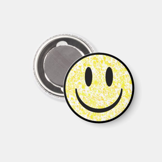 Splattered Smile Face Magnet (Vorderseite/Rückseite)