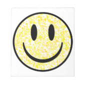 Splattered Smile Face Notizblock (Vorderseite)