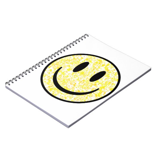 Splattered Smile Face Notizblock (Linke Seite)