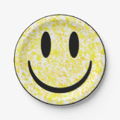 Splattered Smile Face Pappteller (Vorderseite)