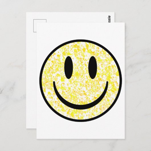 Splattered Smile Face Postkarte (Vorne/Hinten)