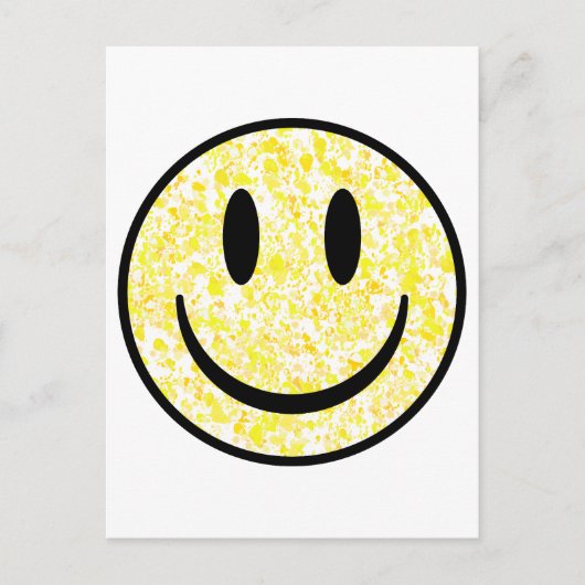 Splattered Smile Face Postkarte (Vorderseite)