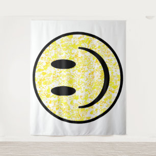 Splattered Smile Face Wandteppich