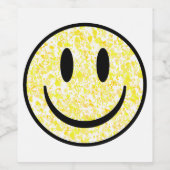 Splattered Smile Face Weinetikett (Einzelnes Label)