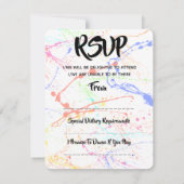 Splattered Wedding RSVP Karte (Rückseite)