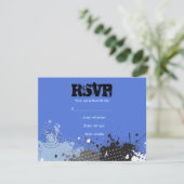 SPLATTERTE Bar Bat Mitzvah Replik-Karte RSVP Karte (Stehend Vorderseite)