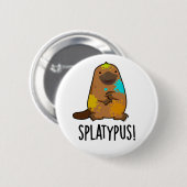 Splatypus Funny Animal Platypus Pub Button (Vorne & Hinten)