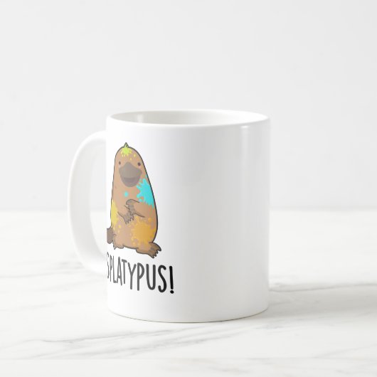 Splatypus Funny Animal Platypus Pub Kaffeetasse (Vorderseite Links)