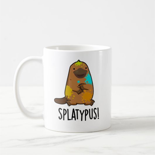 Splatypus Funny Animal Platypus Pub Kaffeetasse (Links)