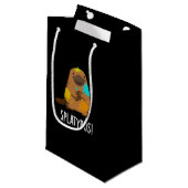Splatypus Funny Animal Platypus Pun Dark BG Kleine Geschenktüte (Vorderseite Schrägansicht)