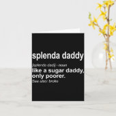 Splenda-Vati Lustige Vati-Definition Karte (Gelbe Blume)