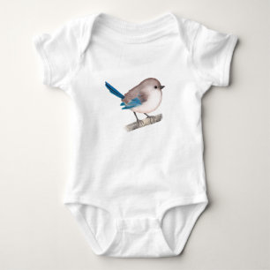 Splendid Fairy Wren Bird auf der Zweigstelle Baby Strampler