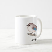 Splendid Fairy Wren Bird auf der Zweigstelle Kaffeetasse (VorderseiteRechts)