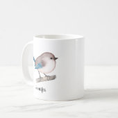 Splendid Fairy Wren Bird auf der Zweigstelle Kaffeetasse (Vorderseite Links)