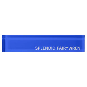 Splendid Fairywren Blue Color Name Namensplakette