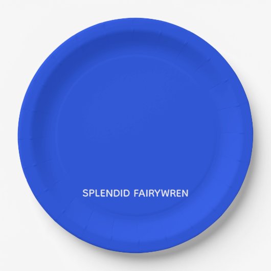 Splendid Fairywren Blue Color Name Pappteller (Vorderseite)