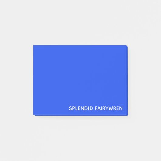 Splendid Fairywren Blue Color Name Post-it Klebezettel (Vorderseite)